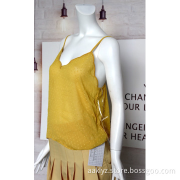 Hot Sale Cut Flower Fabric Tank Top